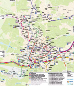 Plan des transports de Versailles