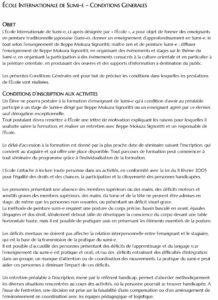 Conditions Générales Ecole Sumi-e 2021-2022