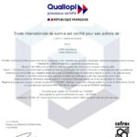 Certificat Qualiopi Ecole Internationale de Sumi-e